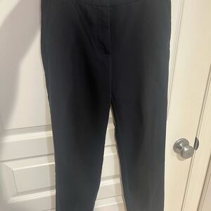 Black Straight Leg Pants with Matte Finish